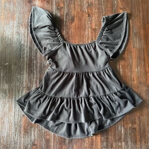 Altar'd State Black Textured Top